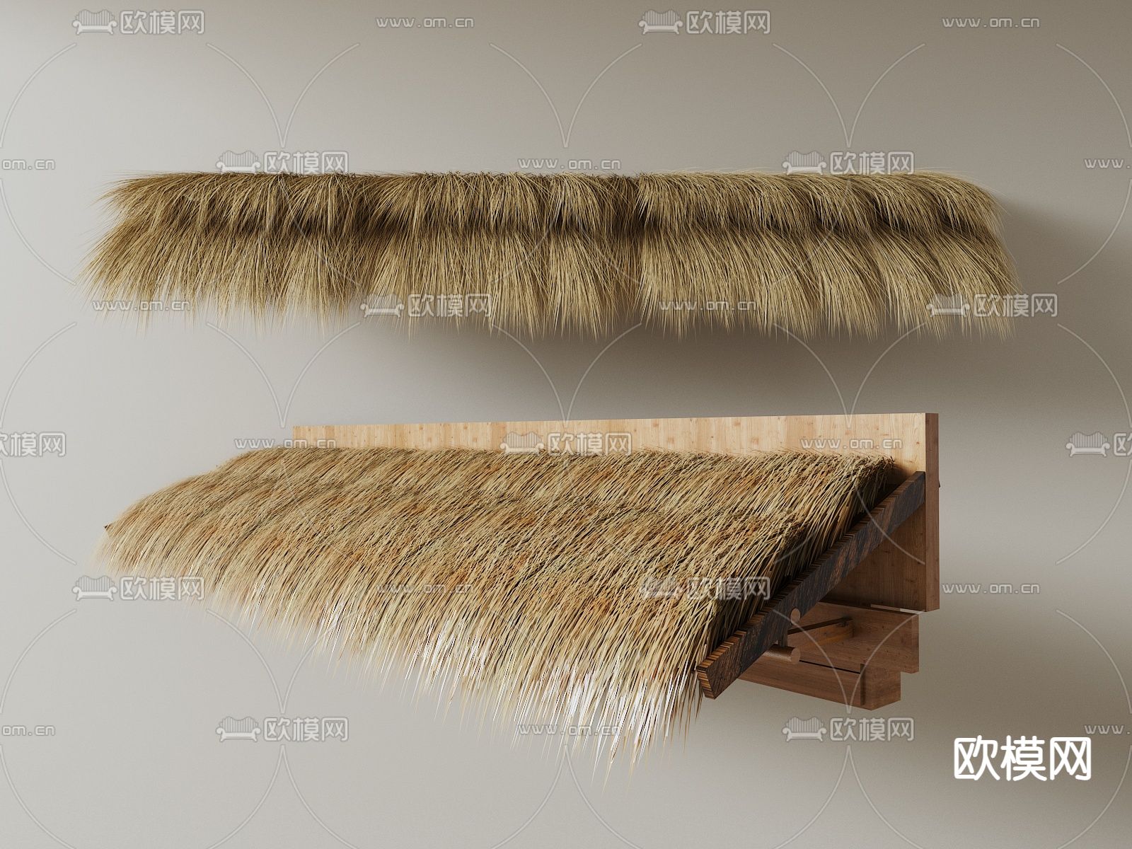 茅草 茅草棚 枯草 草垛3d模型下载