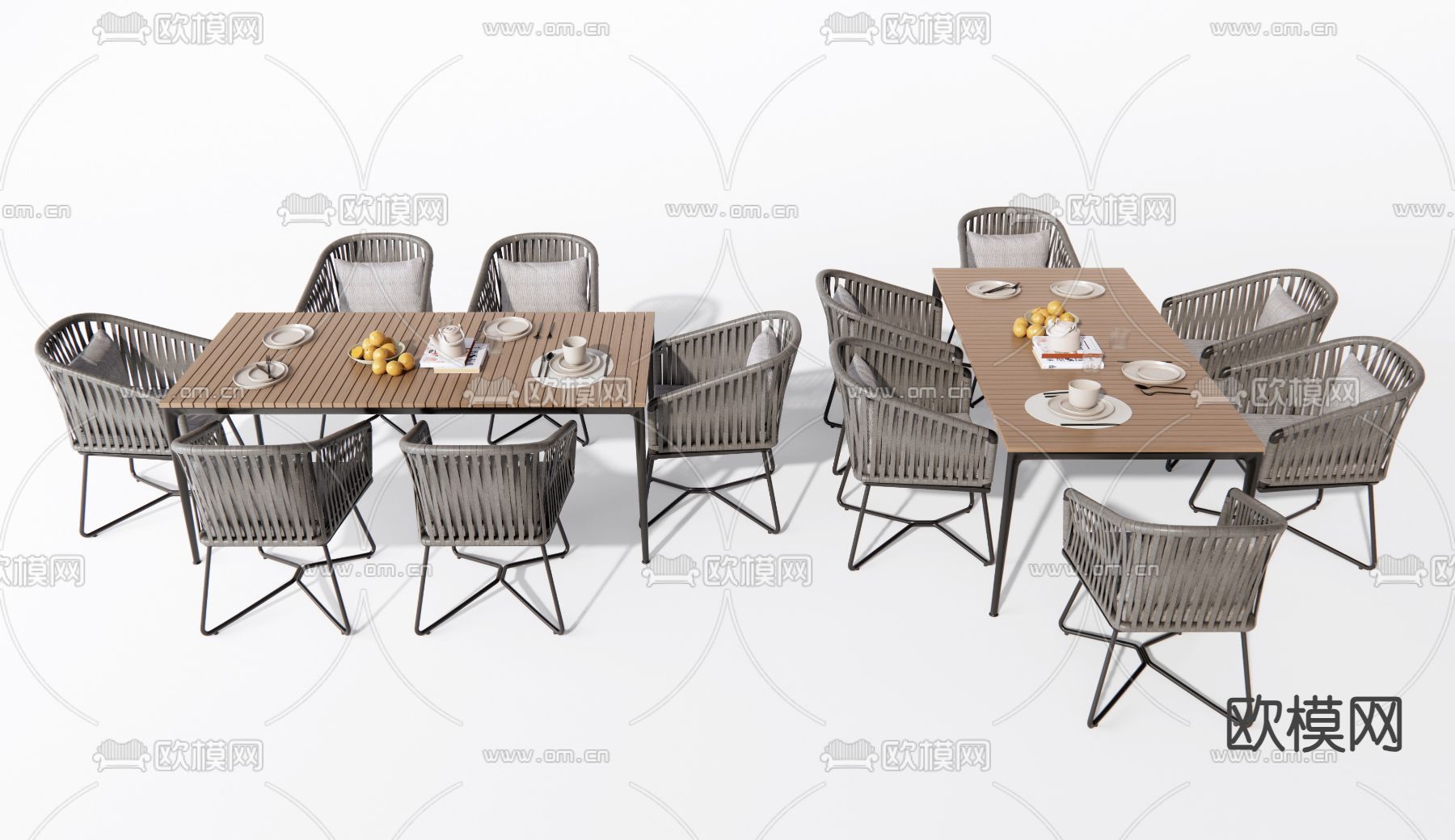 户外桌椅 餐桌椅3d模型下载