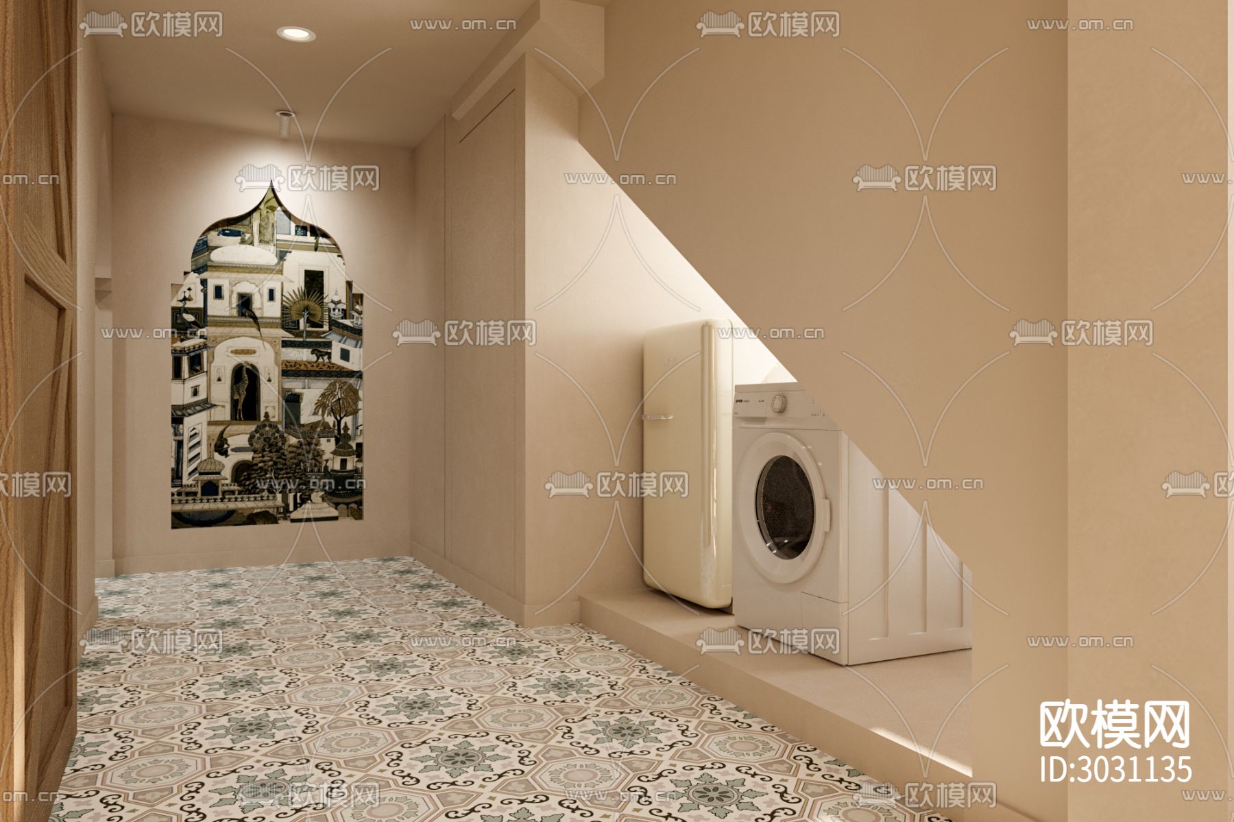 摩洛哥风格民宿客房效果图下载（渲染图3）