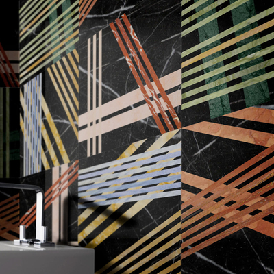  黑色花纹瓷砖 墙砖 