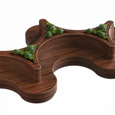  现代户外椅 公共休息椅 公园椅su模型 