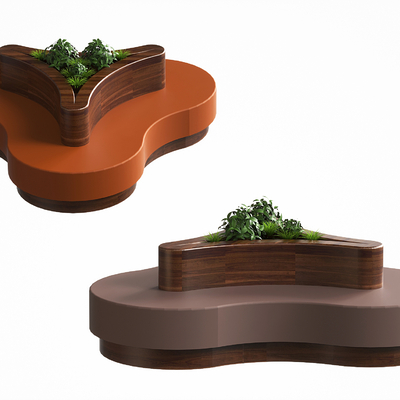  现代户外椅 公共休息椅 公园椅su模型 