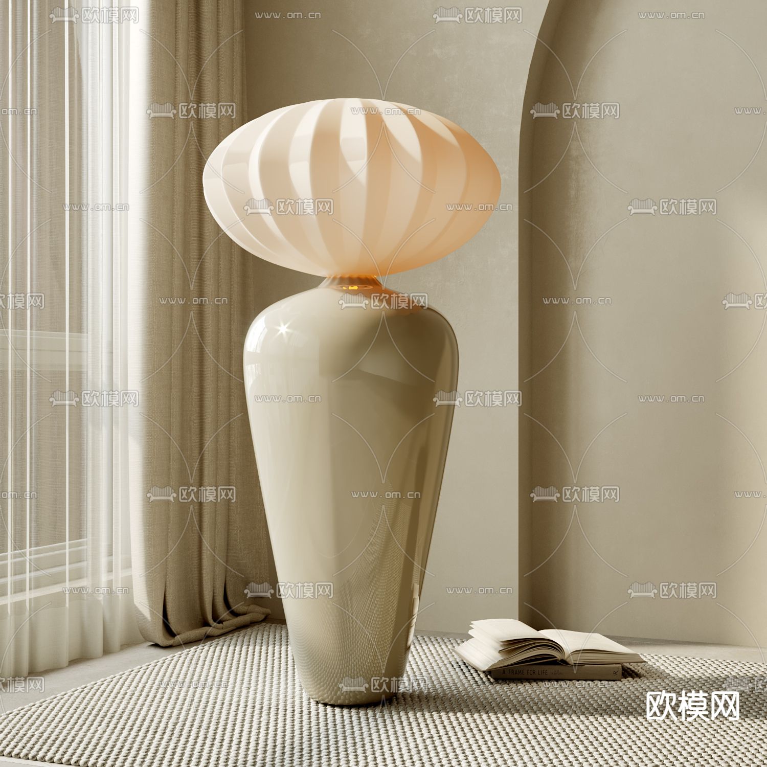 陶瓷落地灯3d模型下载