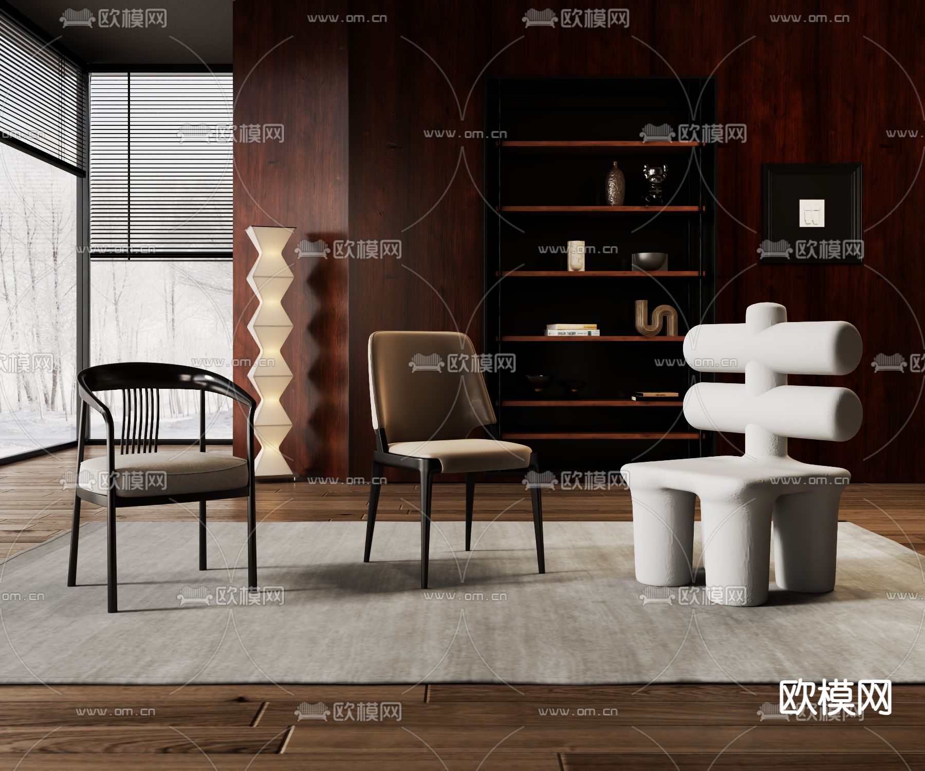 现代椅子 休闲椅3d模型下载