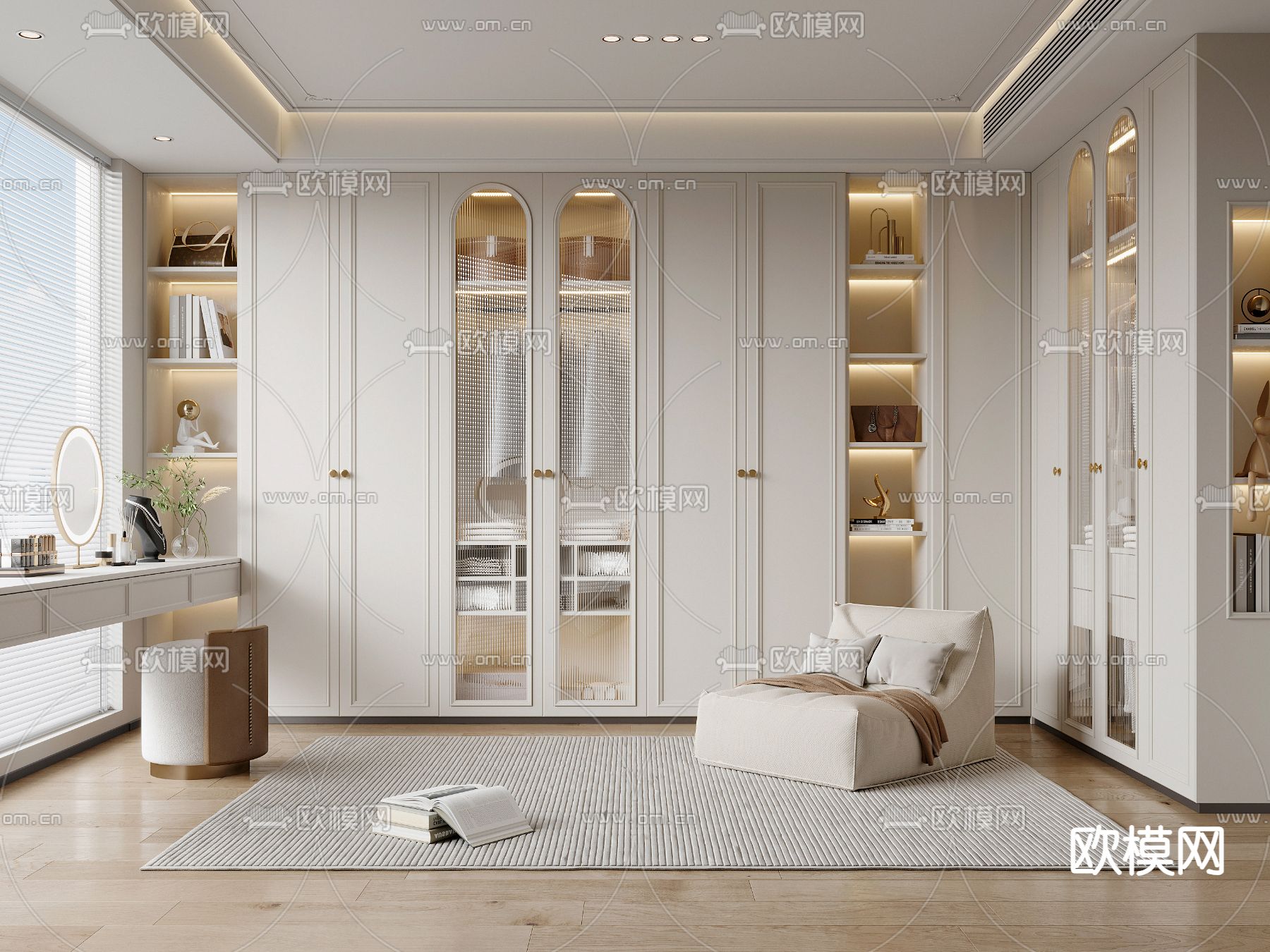 法式衣帽间3d模型下载