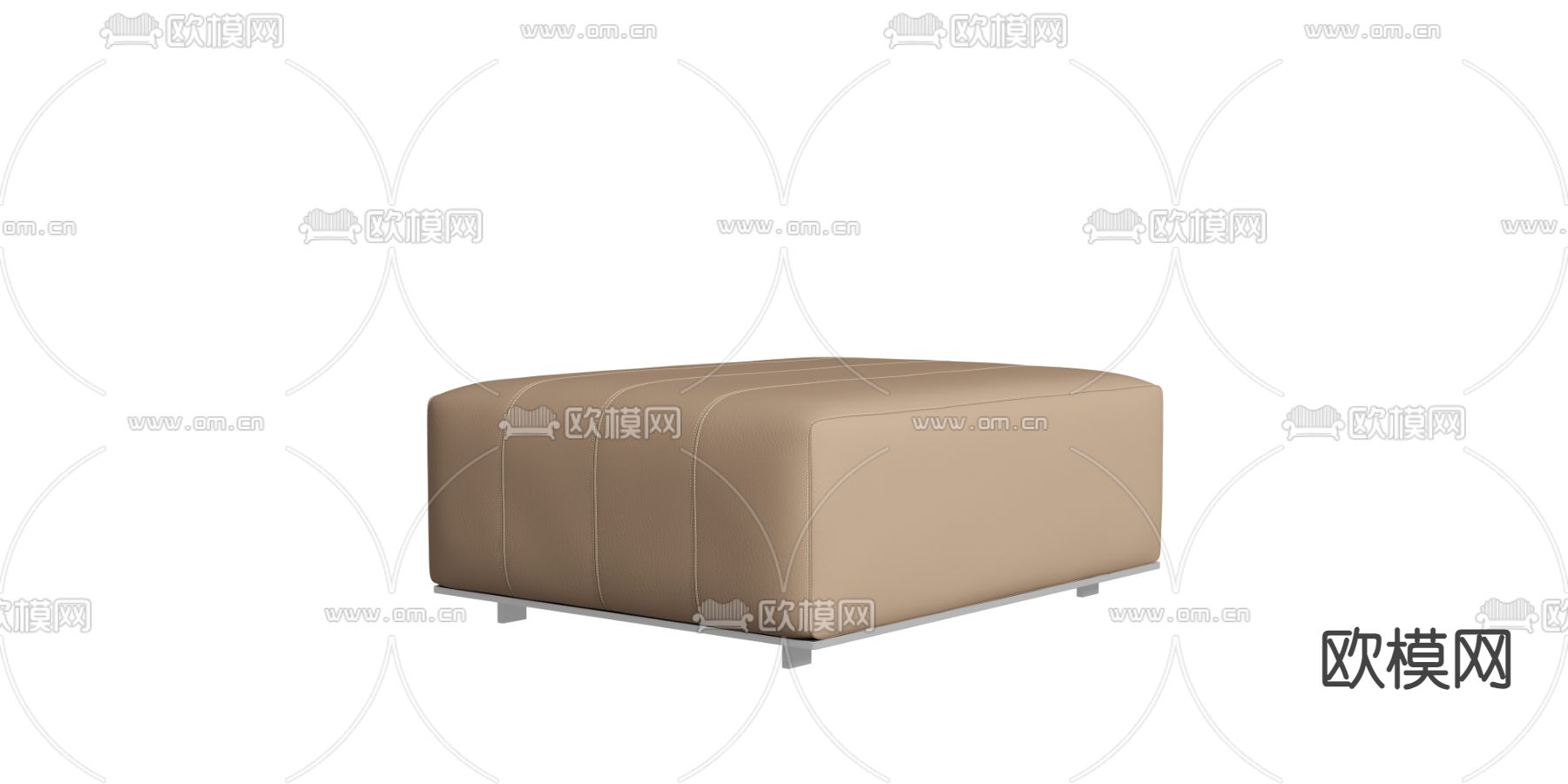 现代脚踏 沙发凳su模型下载（渲染图1）
