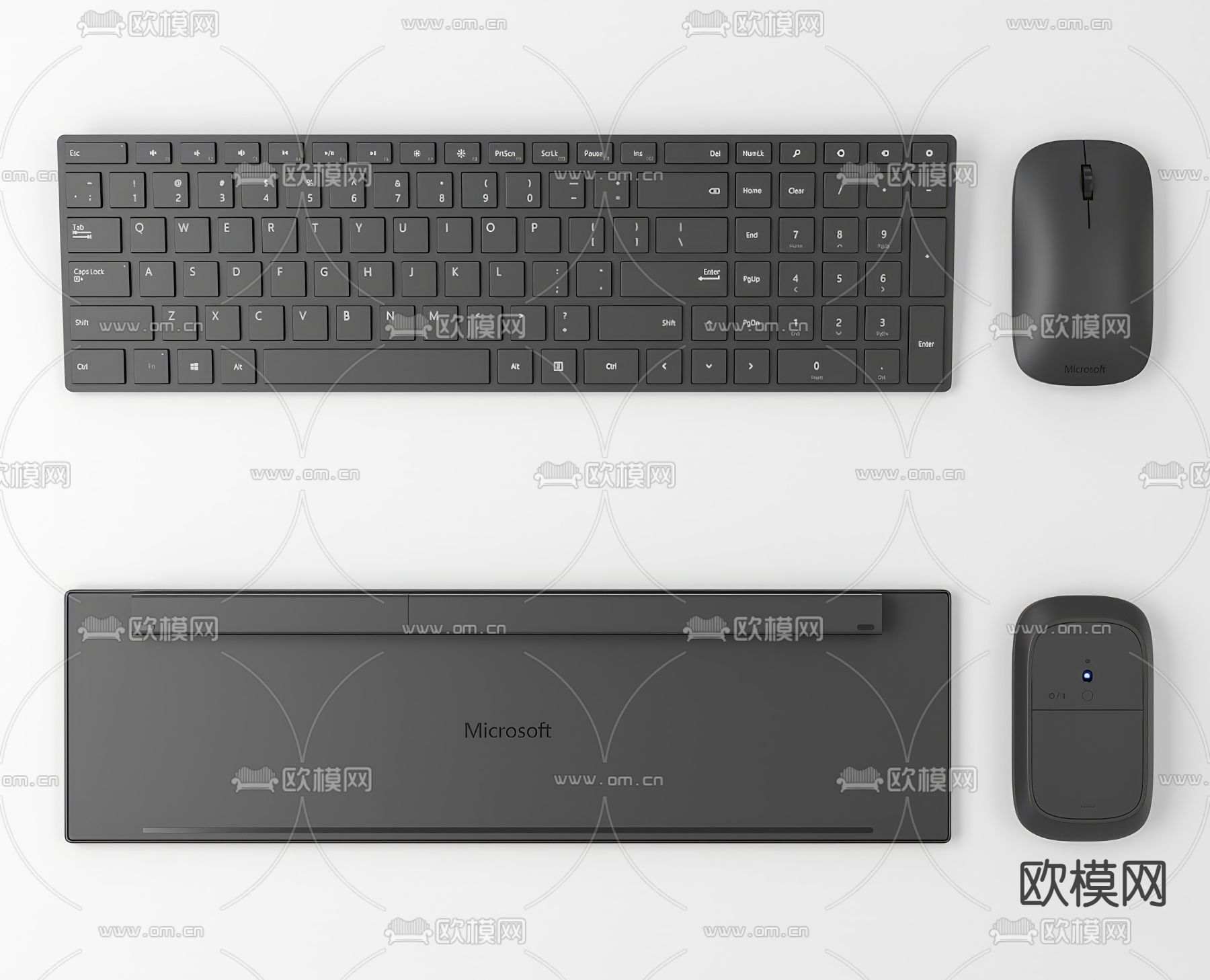 现代鼠标键盘su模型下载（渲染图2）