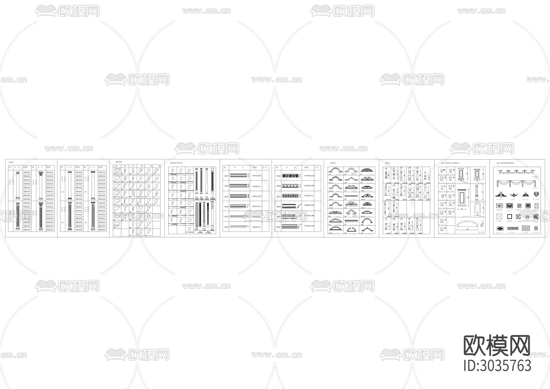 欧式元素cad图库下载