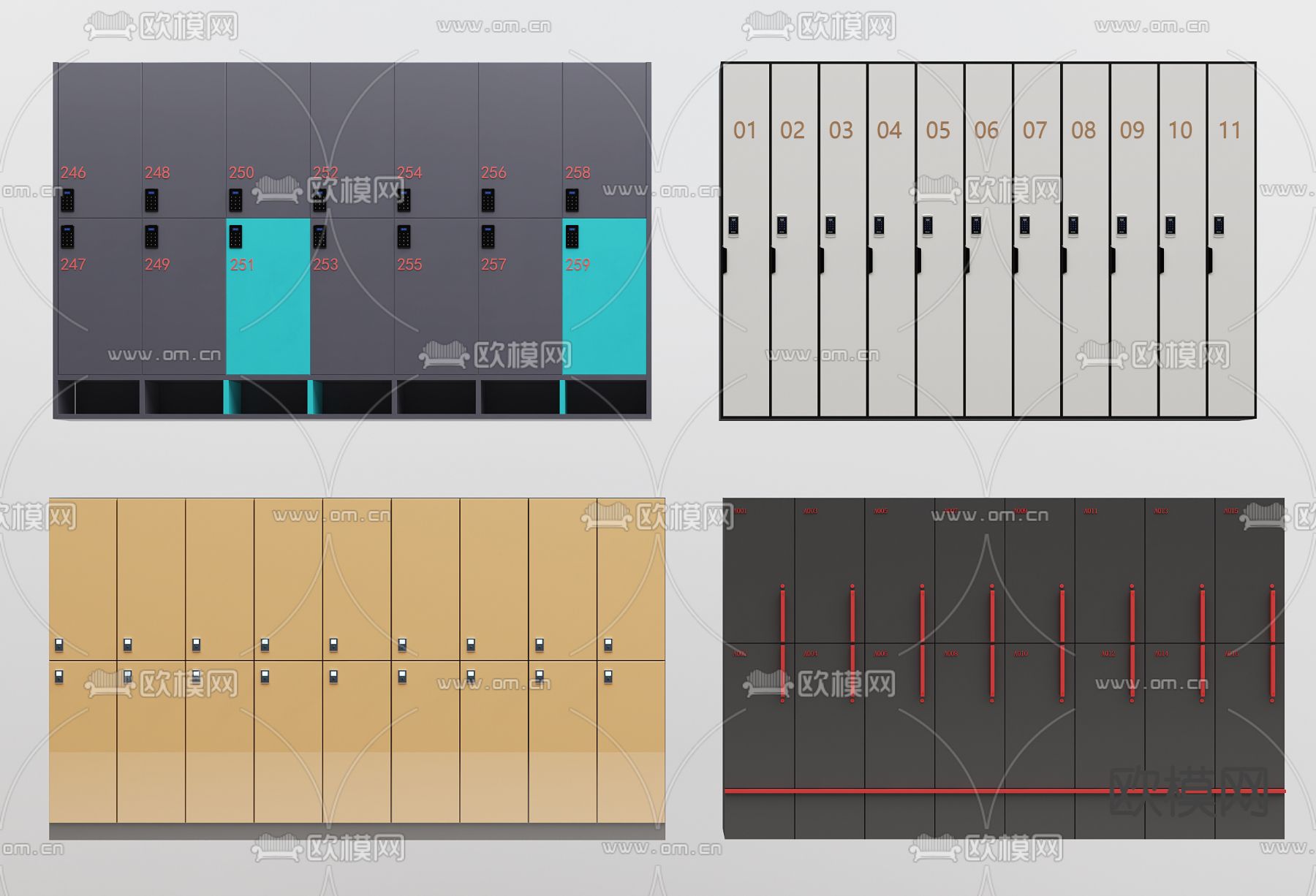 更衣柜 储物柜su模型下载（渲染图1）