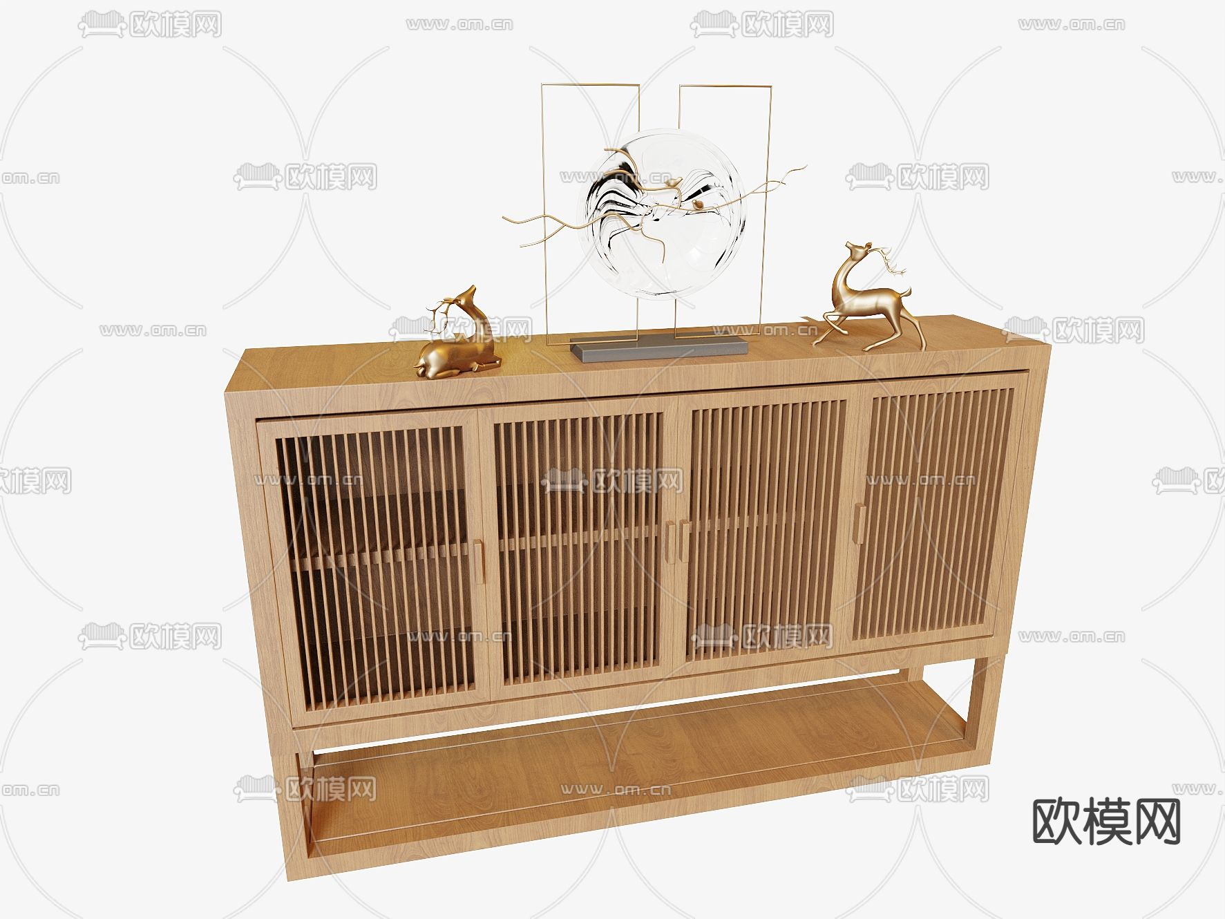 侘寂餐边柜 茶水柜3d模型下载