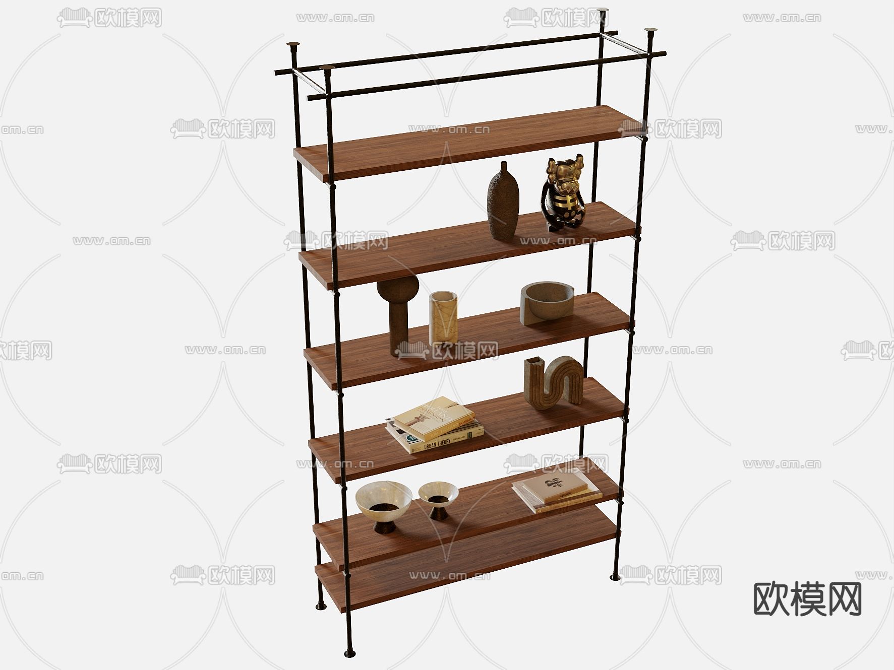 侘寂装饰架 置物架3d模型下载（渲染图1）