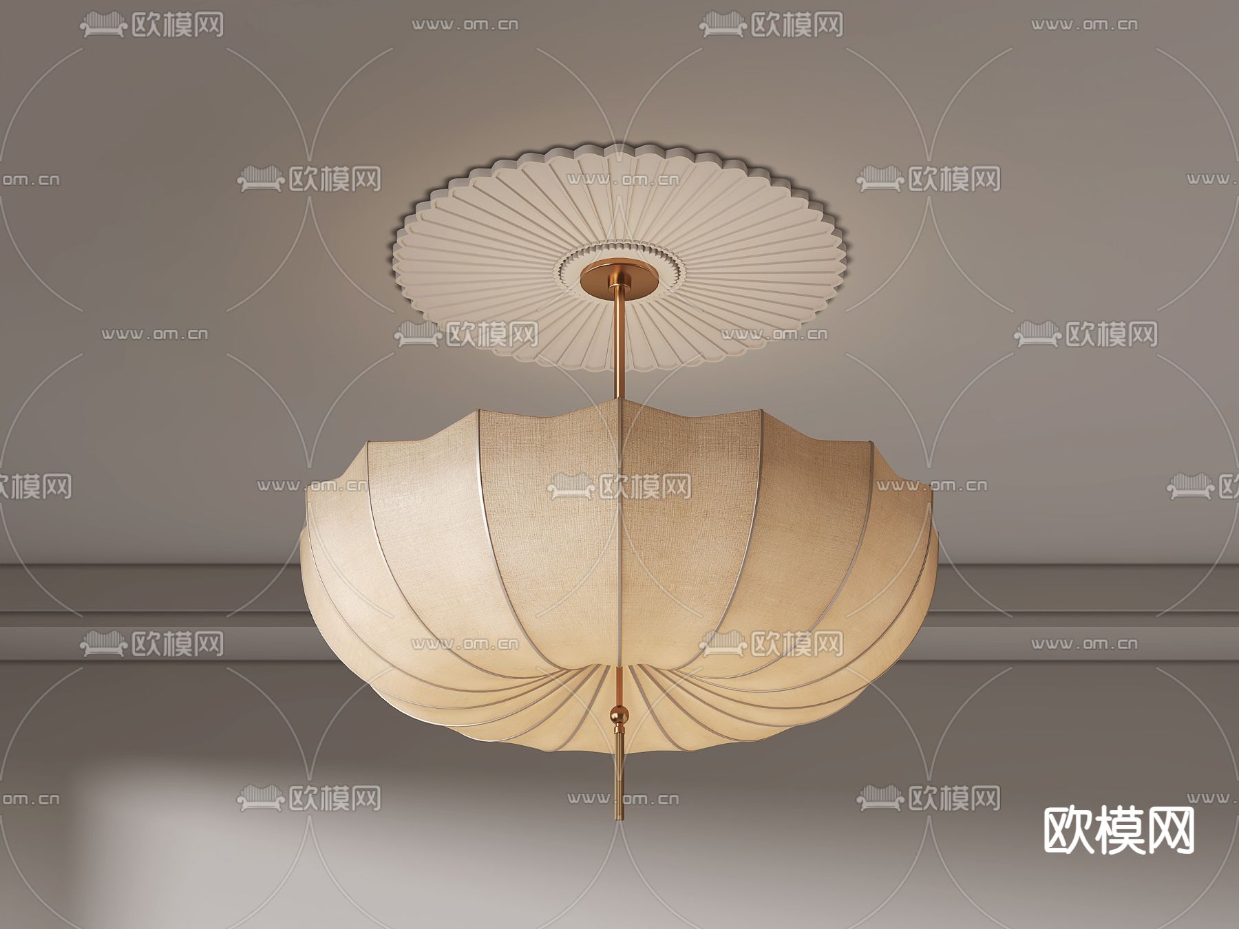 法式轻奢吊灯su模型下载（渲染图1）