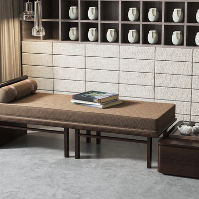  新中式沙发凳su模型 