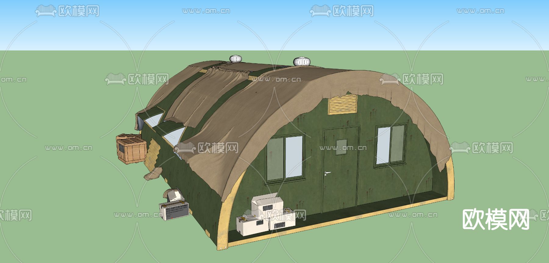 帐篷su模型下载（渲染图1）