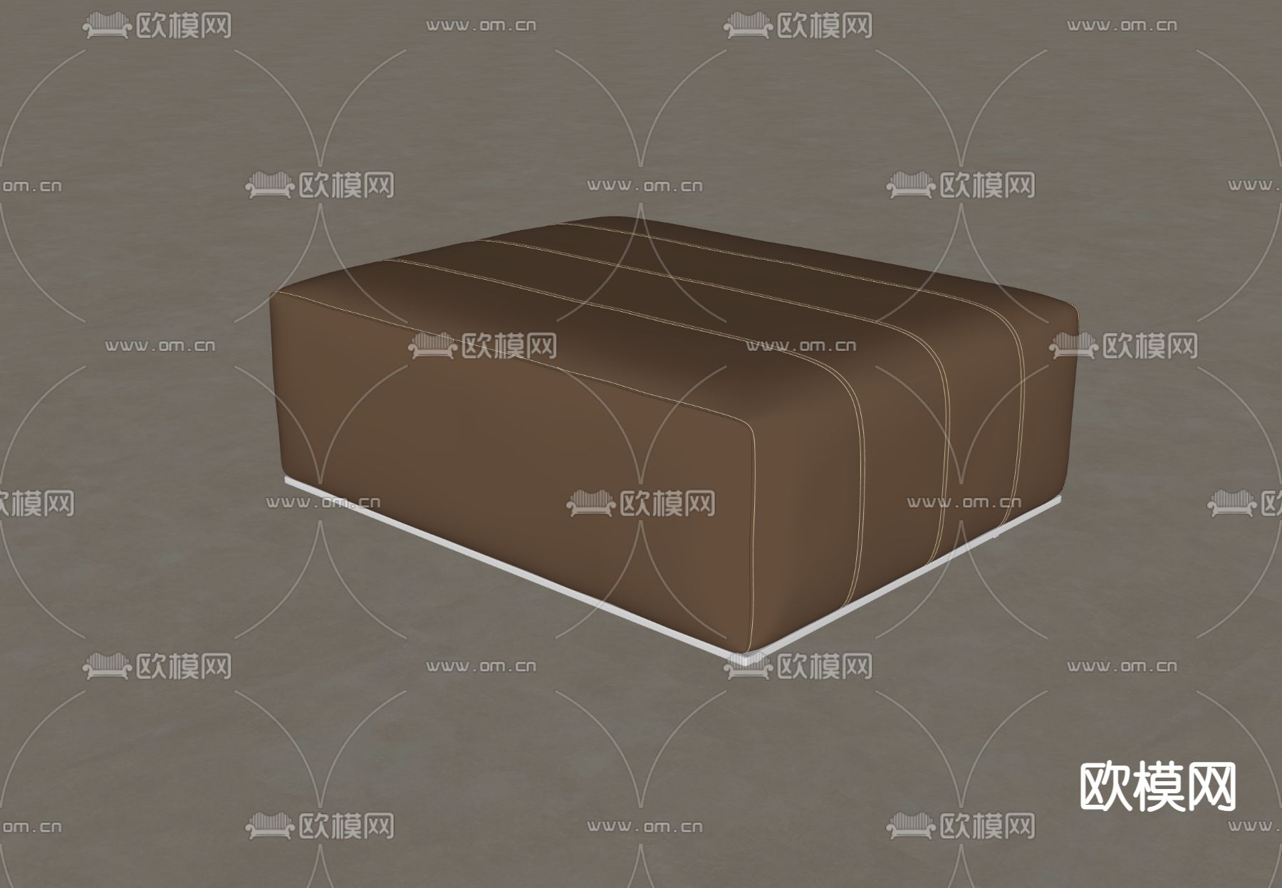 现代脚踏 沙发凳su模型下载（渲染图2）