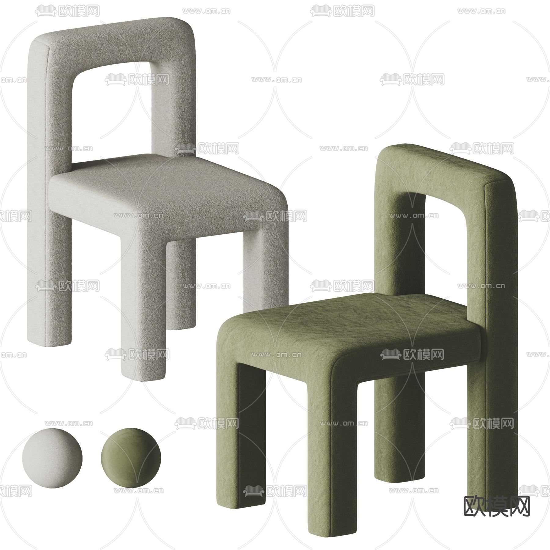 poliform 椅子 餐椅3d模型下载