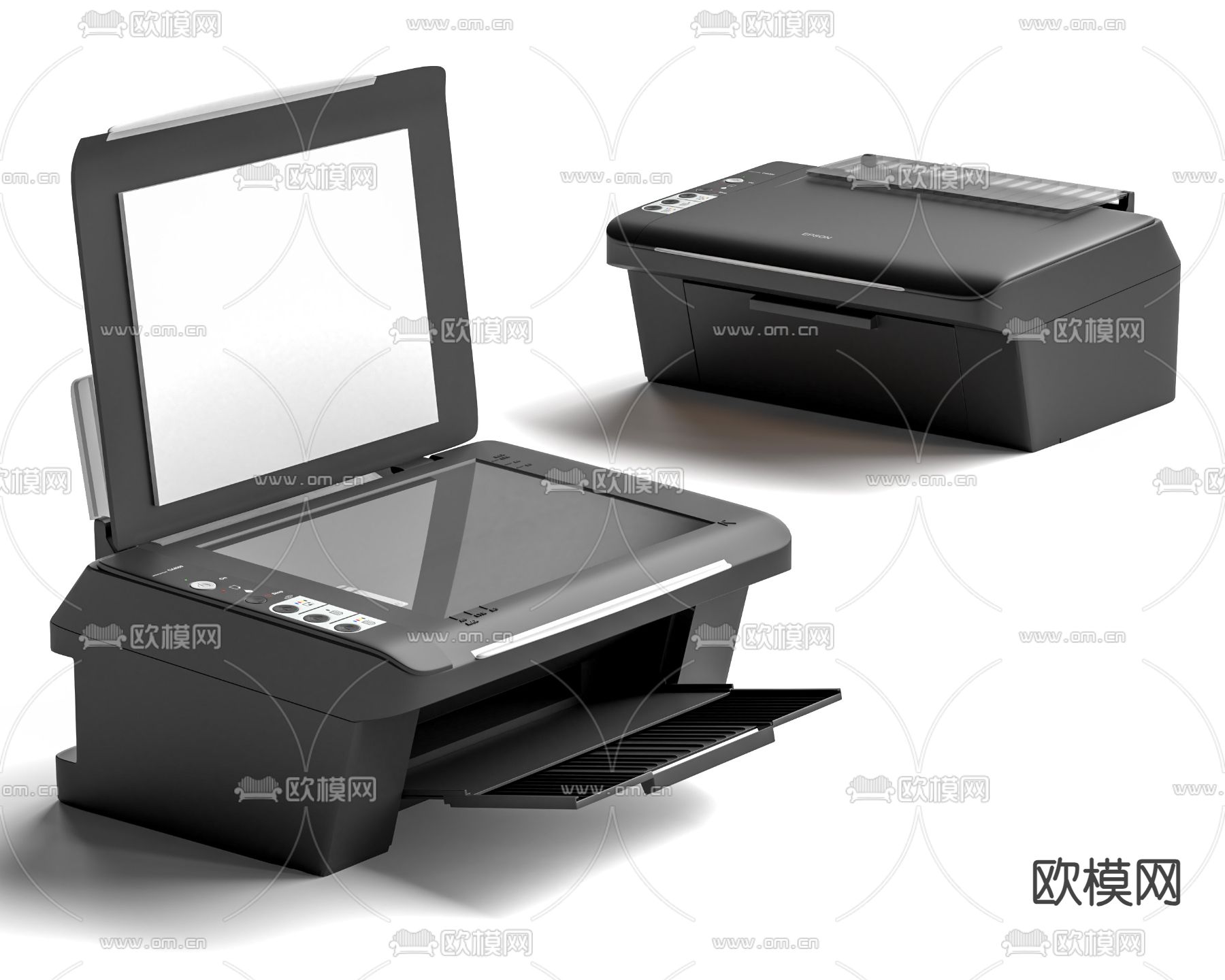 小型打印机 复印机 扫描机3d模型下载