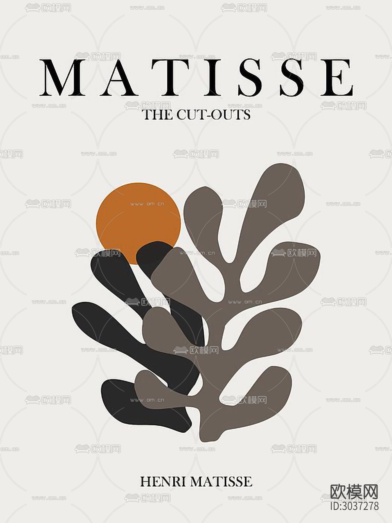 北欧植物画 装饰画 简约画贴图下载