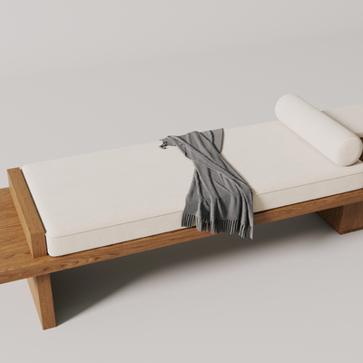  现代换鞋凳su模型 