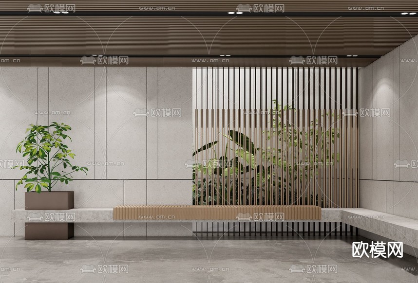 办公室 休闲区3d模型下载