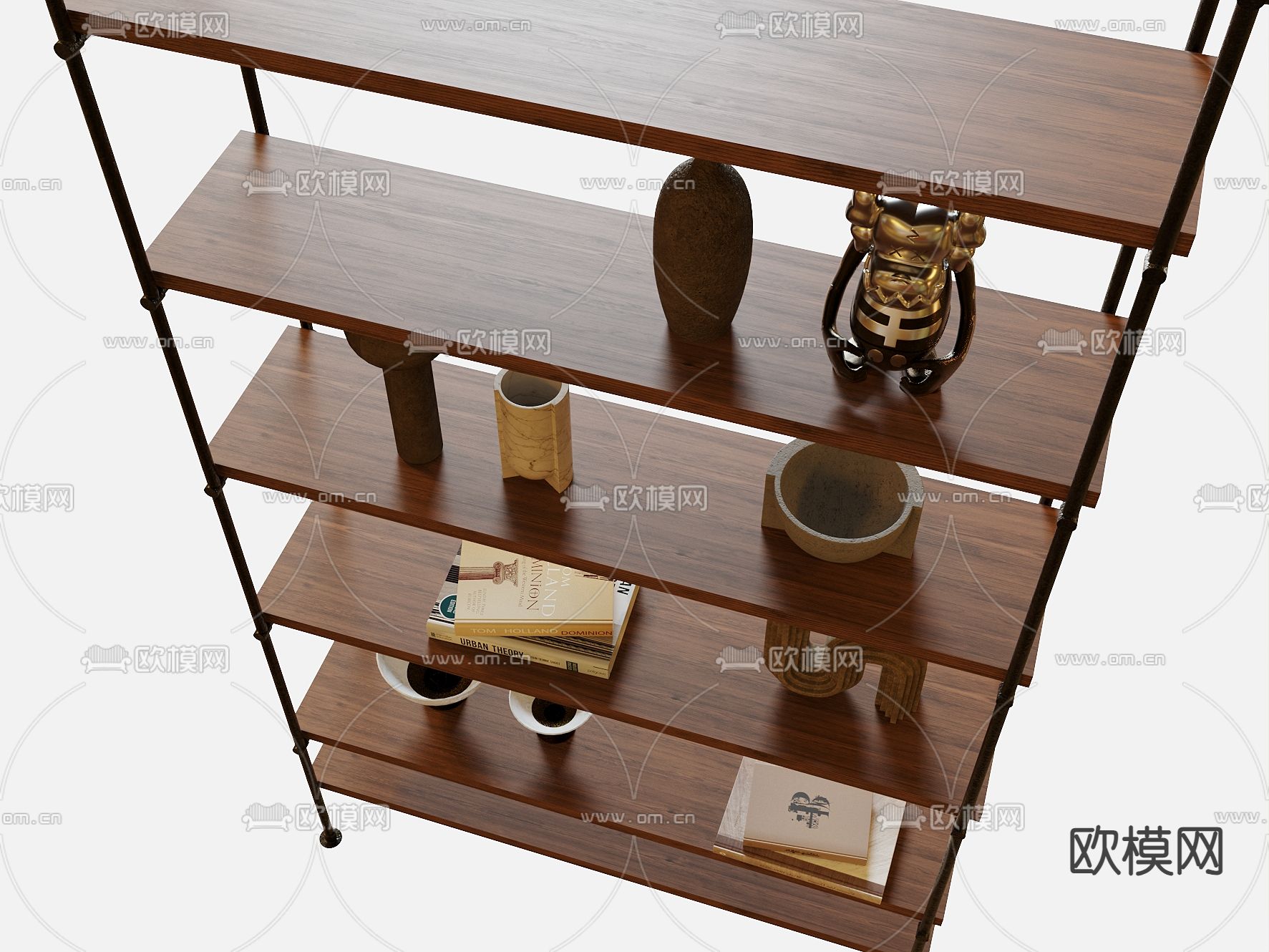 侘寂装饰架 置物架3d模型下载（渲染图2）