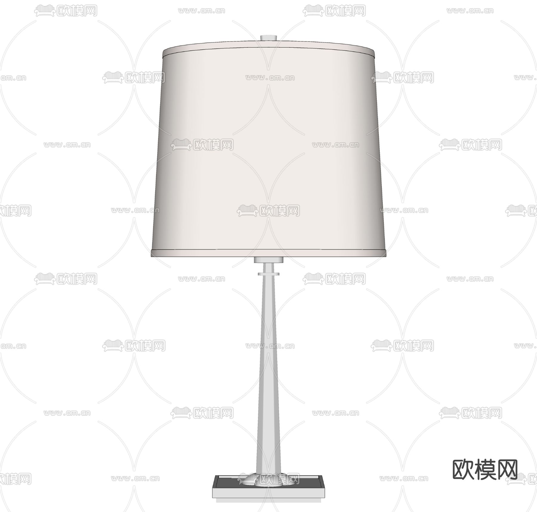 现代台灯su模型下载（渲染图1）