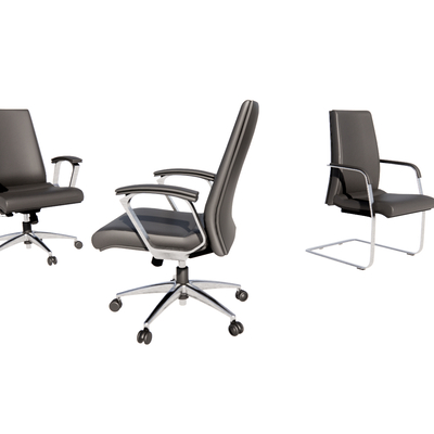  办公椅 会议椅 皮椅 弓形椅su模型 