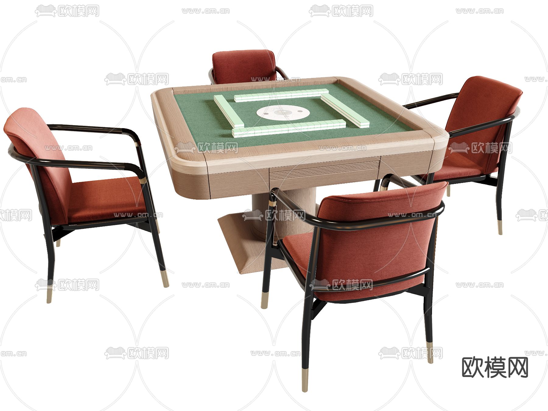 新中式麻将桌3d模型下载