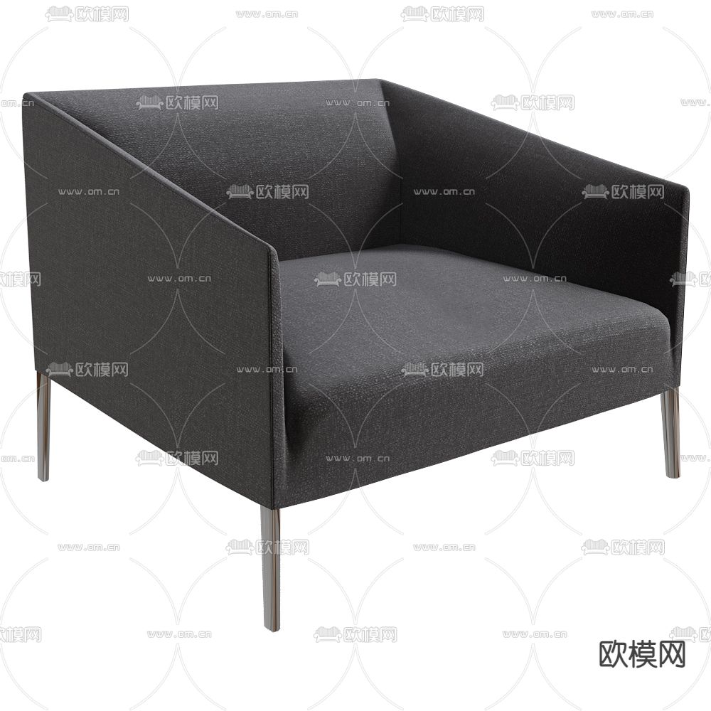 办公沙发 单人沙发3d模型下载