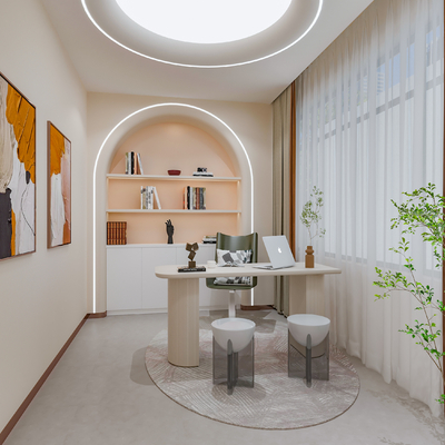  现代咨询室su模型 