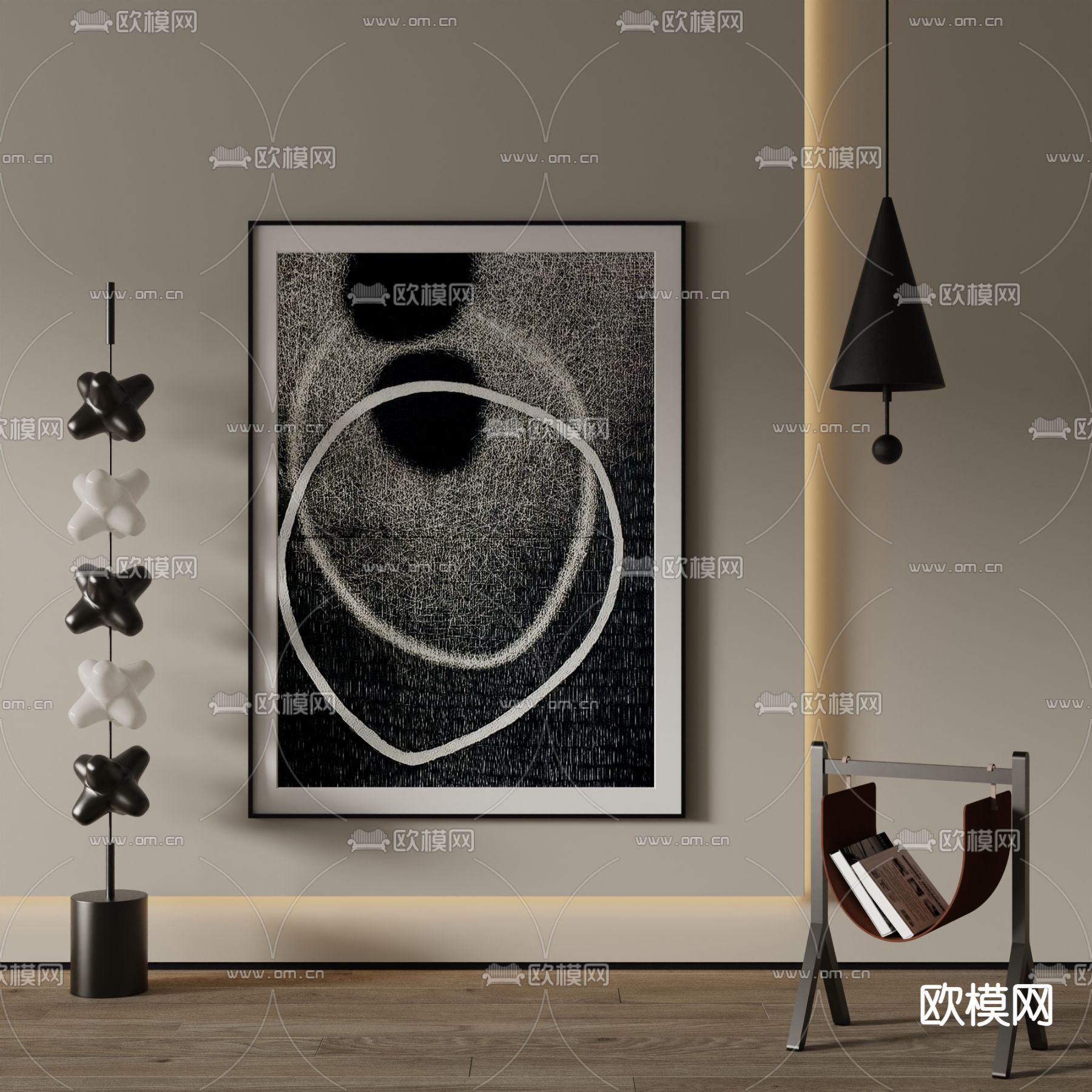 肌理画 抽象画 装饰画3d模型下载