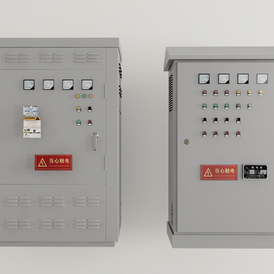  现代配电箱su模型 