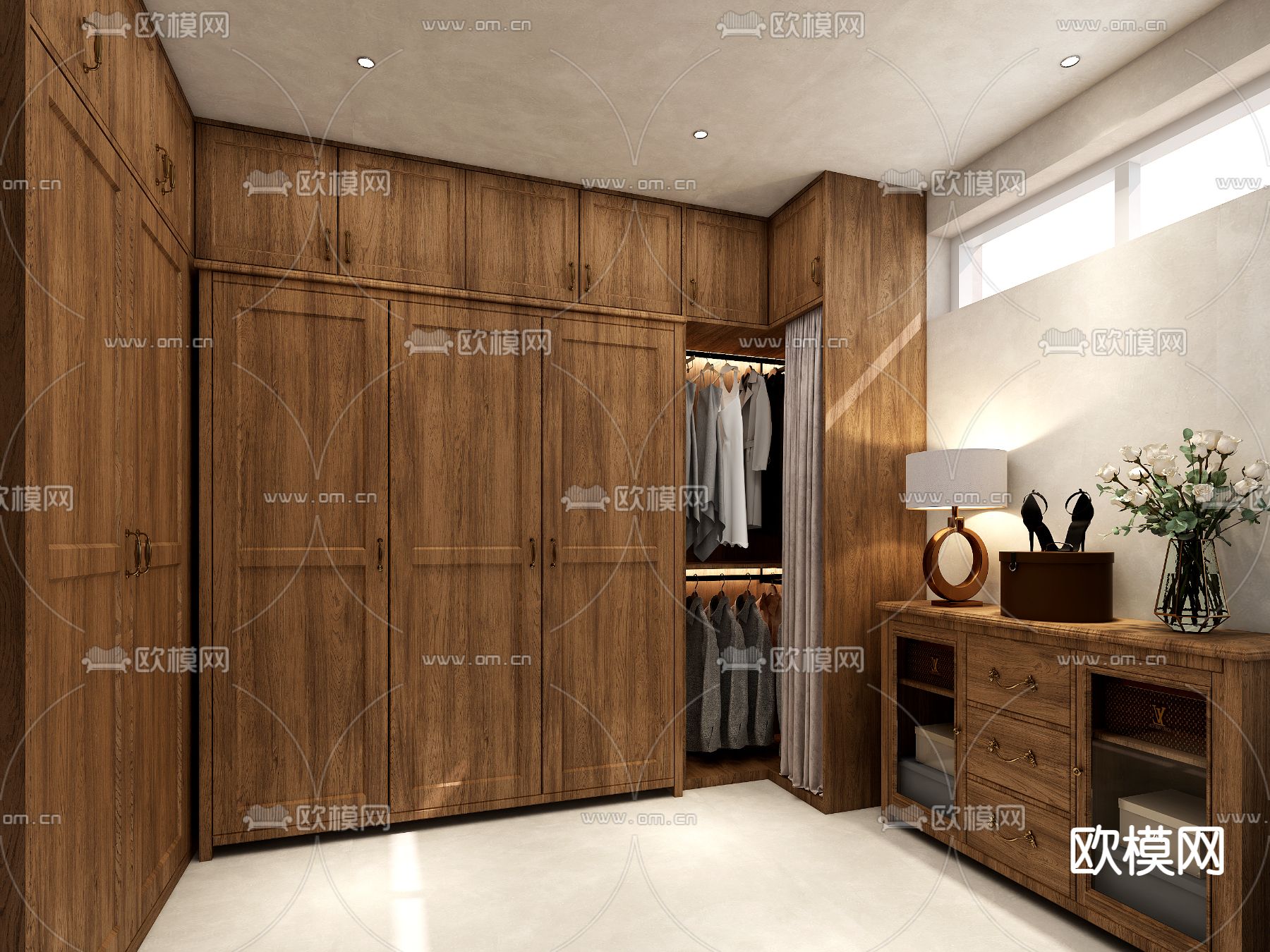 侘寂衣帽间3d模型下载