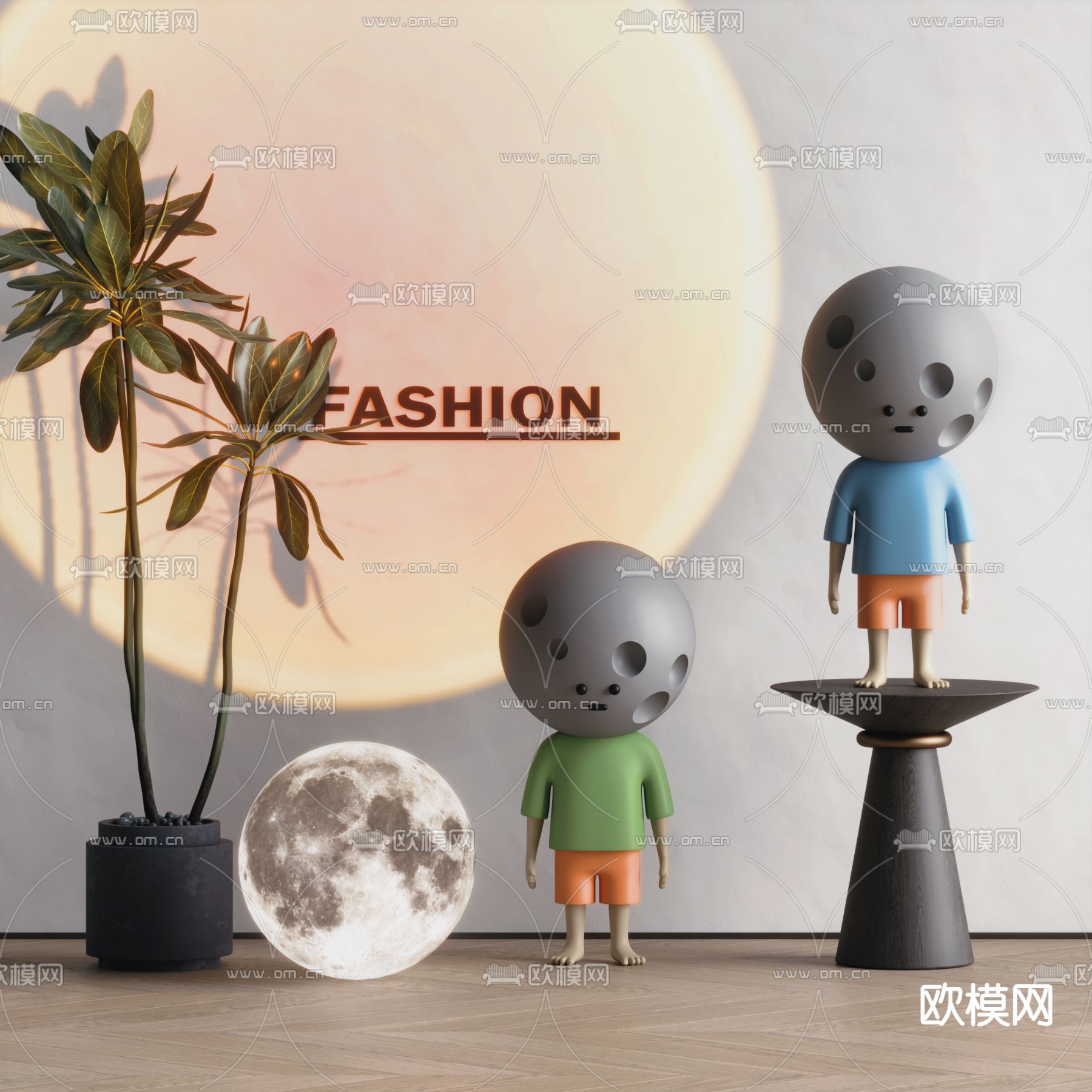 人物雕塑 卡通玩偶 潮玩摆件3d模型下载