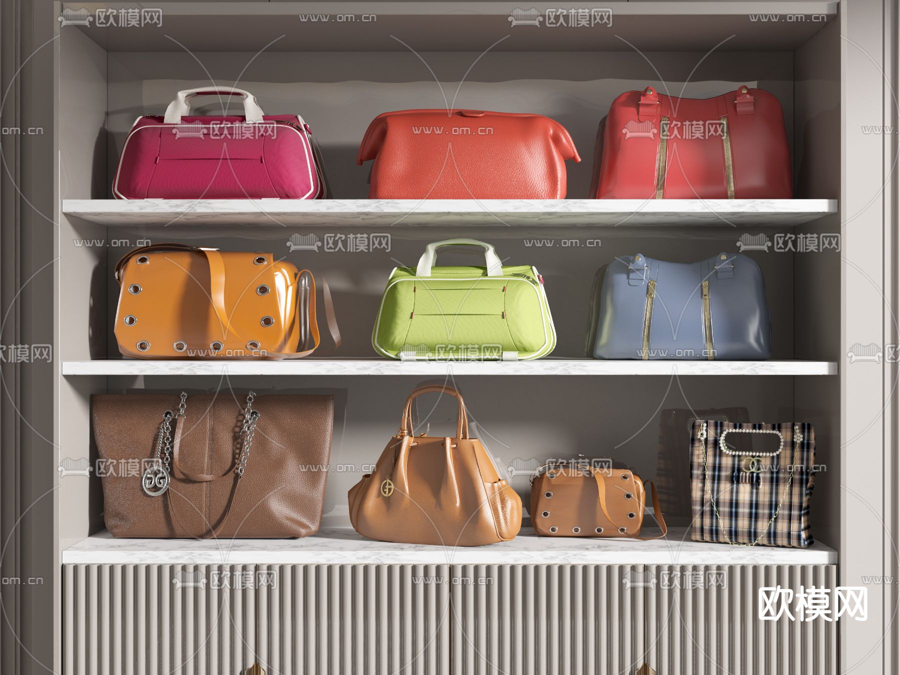 皮包 手提包 挎包 单肩包3d模型下载