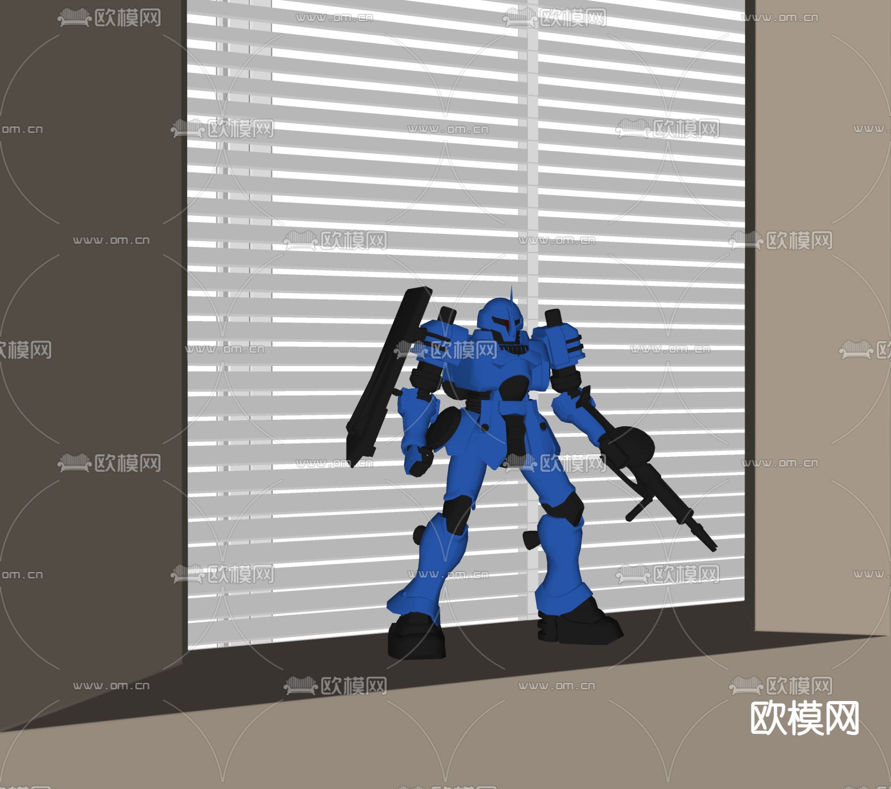 变形金刚摆件su模型下载（渲染图1）