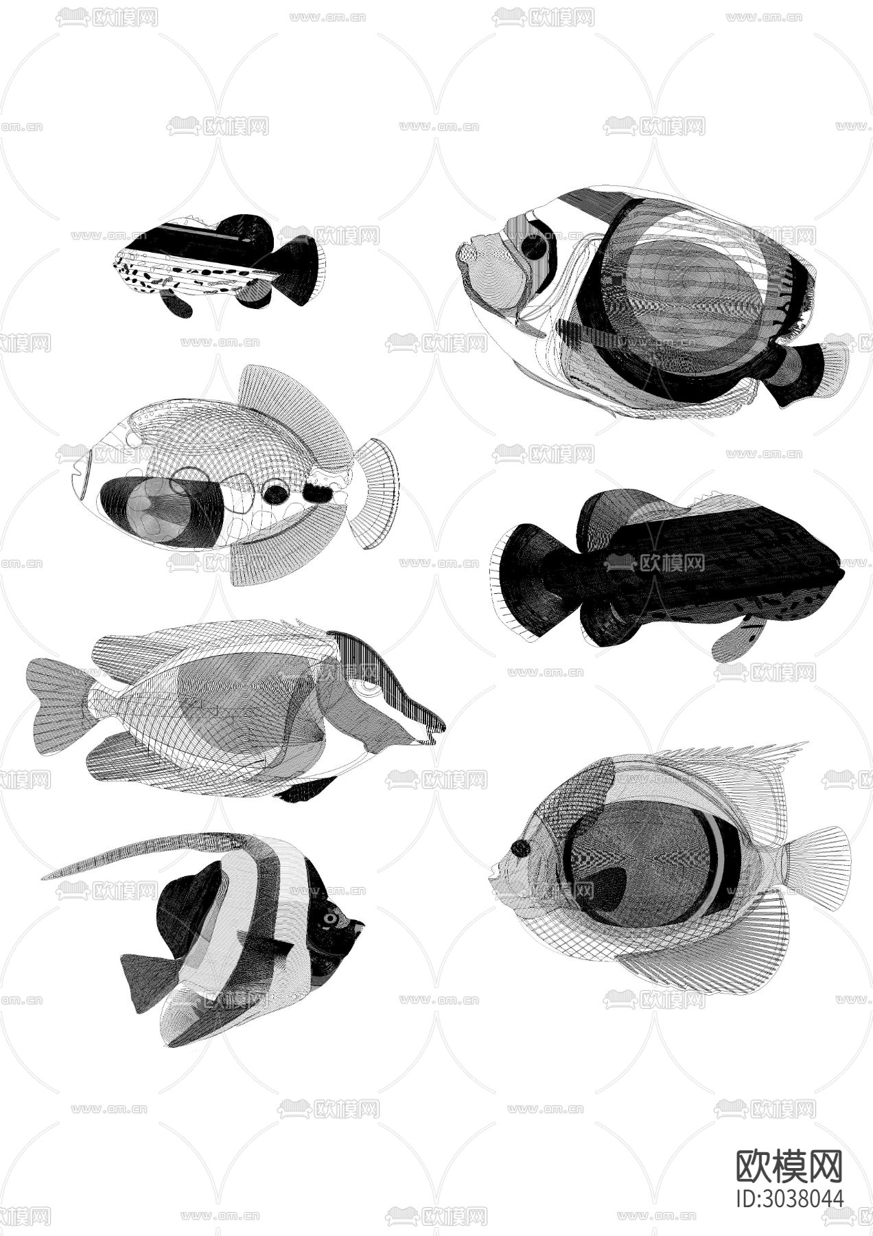 鱼CAD图库下载（渲染图10）