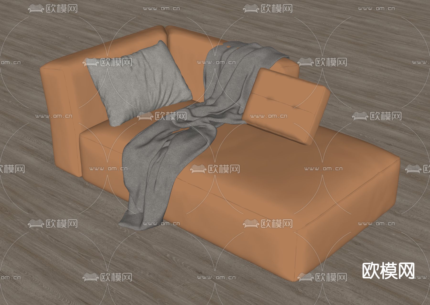 贵妃椅su模型下载（渲染图1）