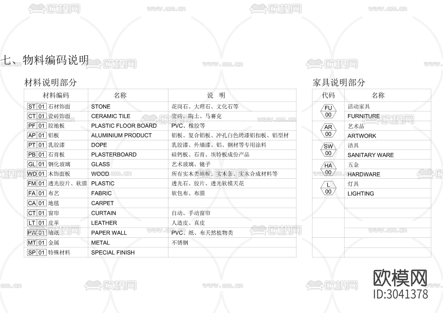 室内索引图例CAD图库下载（渲染图2）
