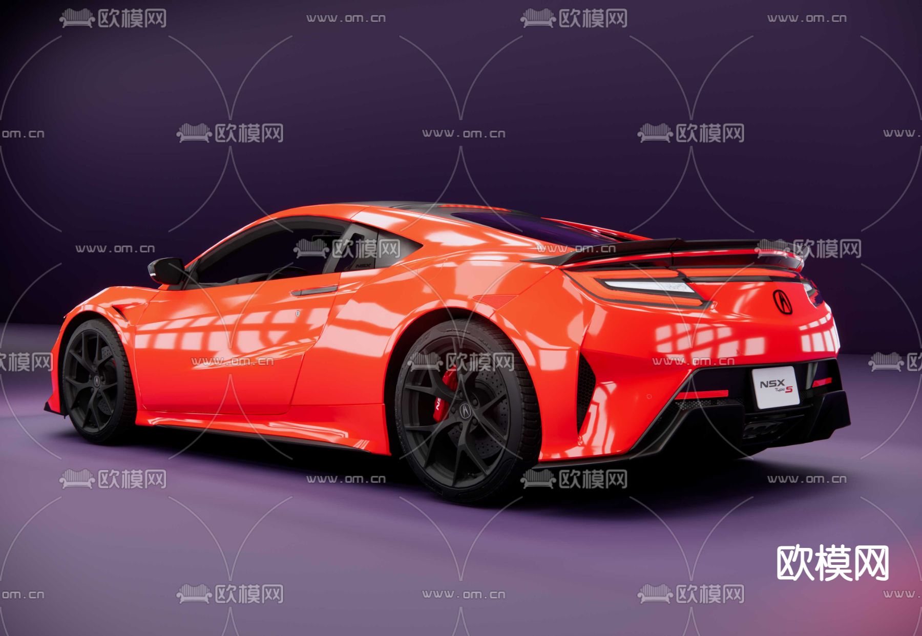 本田讴歌NSX超级跑车su模型下载（渲染图3）