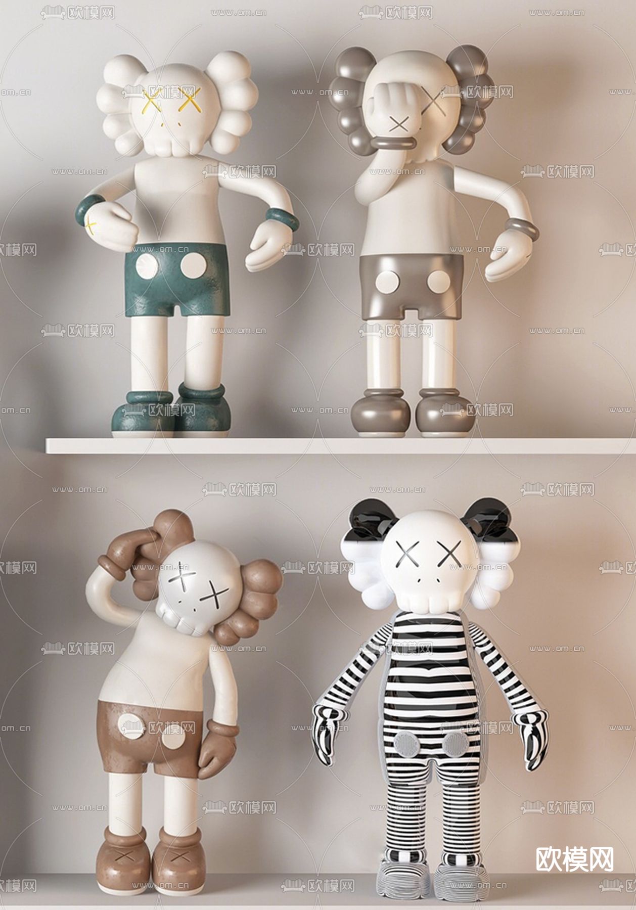 潮流 手办摆件su模型下载（渲染图2）