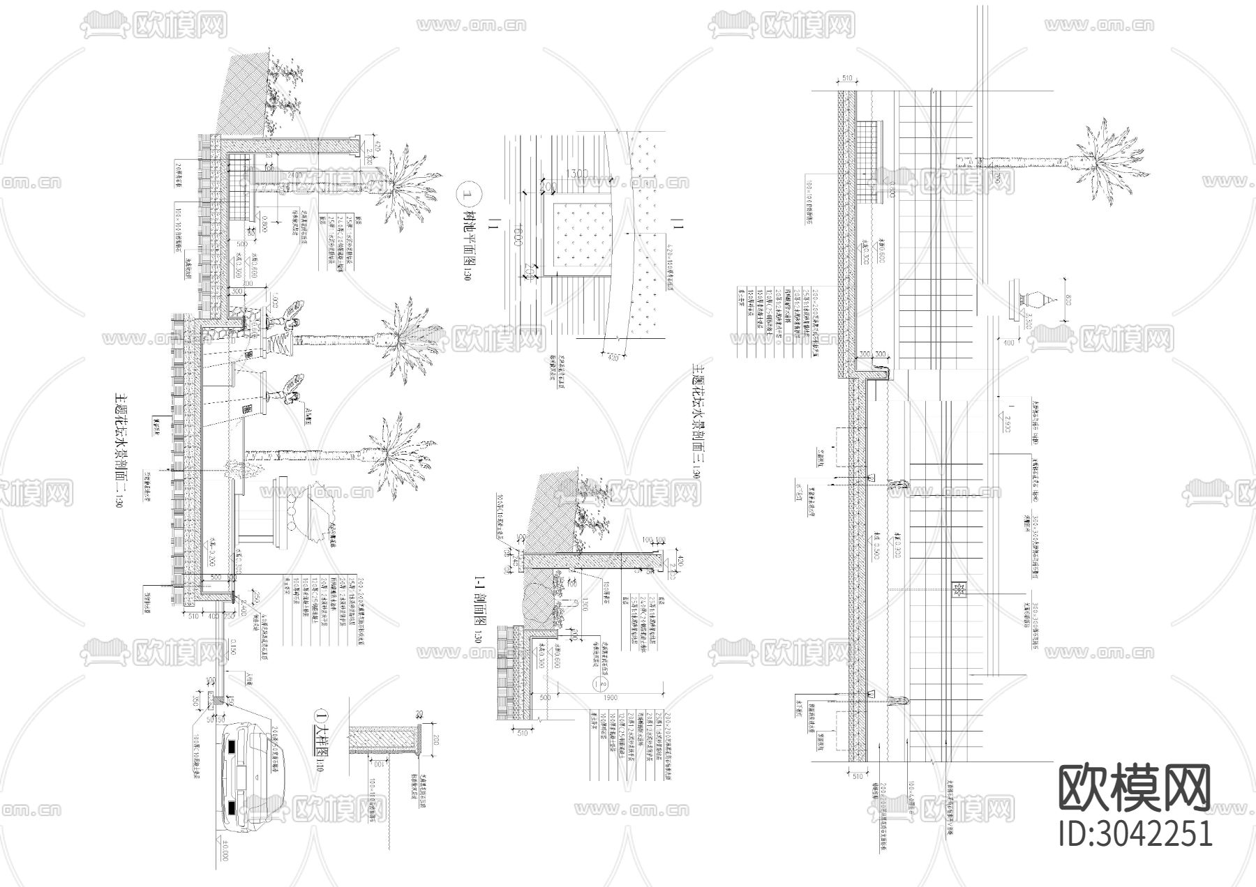 喷泉CAD图纸节点大样图下载（渲染图9）