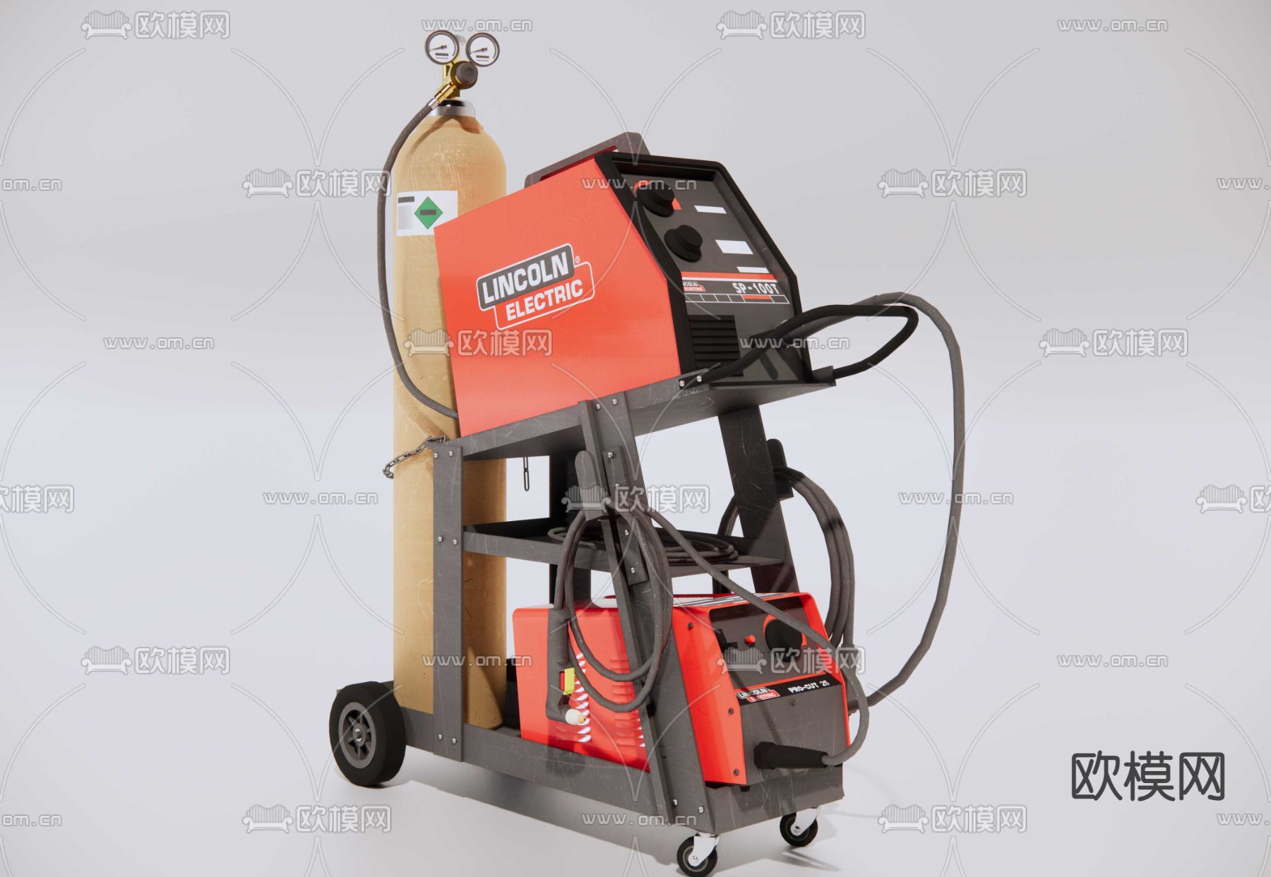 气保焊机 电焊机su模型下载（渲染图2）