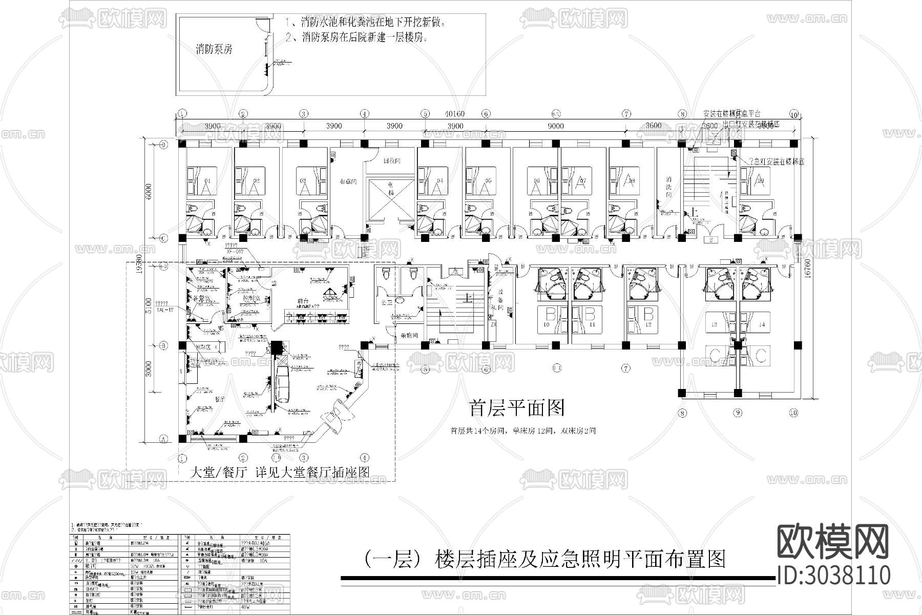 给排水系统 电路CAD施工图