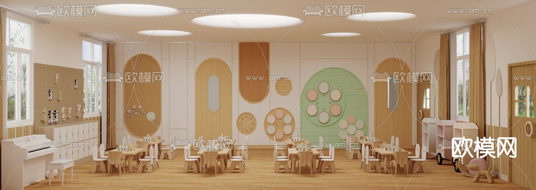 幼儿园 手工室3d模型下载