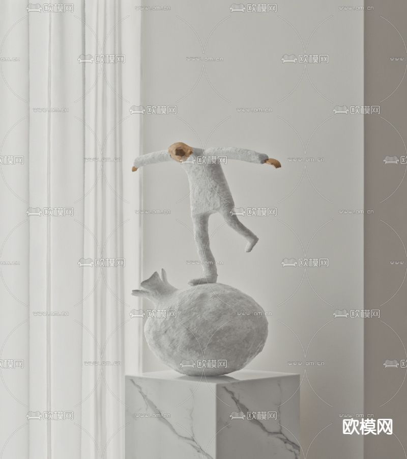 侘寂客厅3d模型下载（渲染图3）