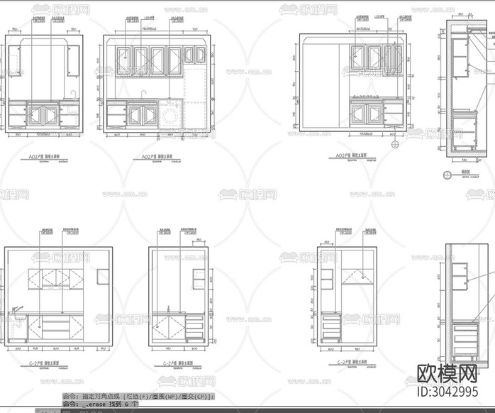家裝全套cad施工圖下載(渲染圖3)