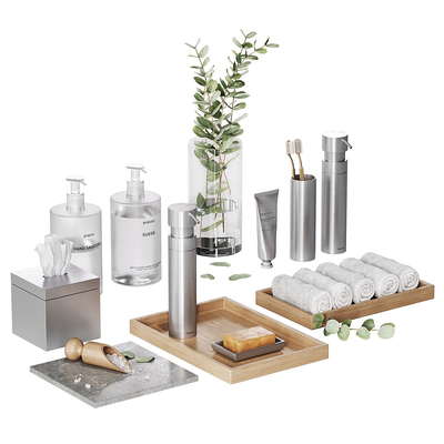  洗浴用品 毛巾 沐浴露 肥皂su模型 