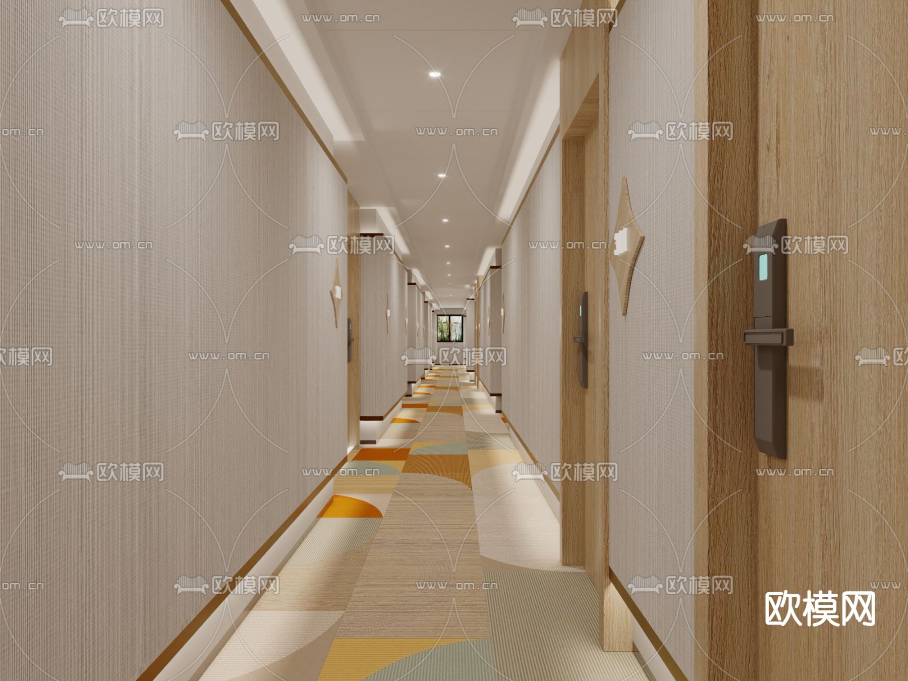 酒店过道 走廊免费3d模型下载