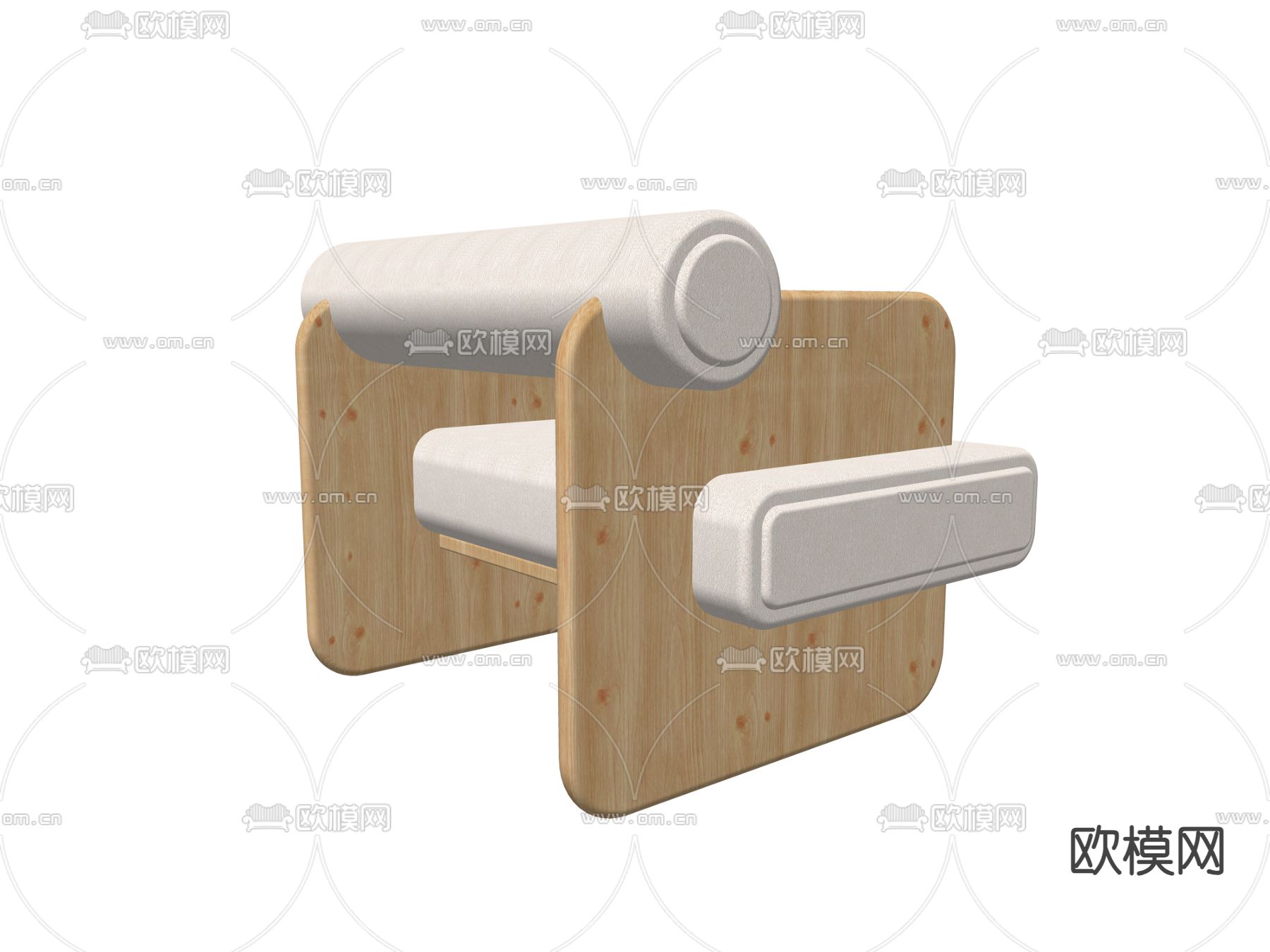 单人沙发 沙发椅su模型下载（渲染图1）